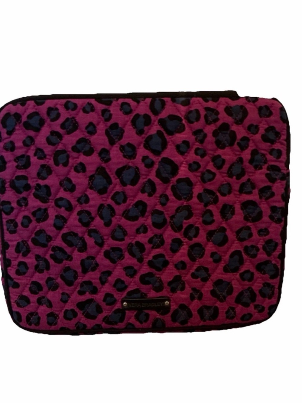 Vera Bradley Purple and Black Quilted Tech Pouch